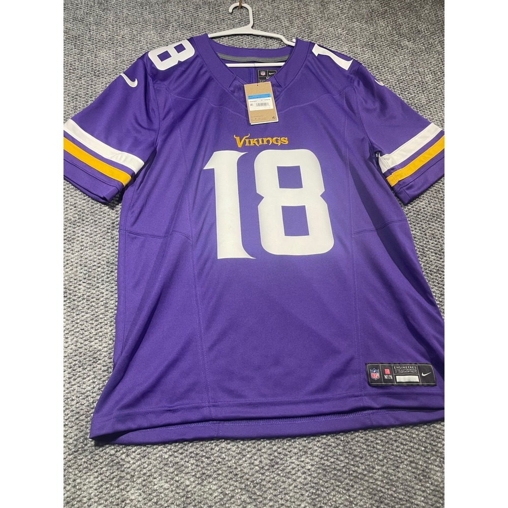 Nike Mens Minnesota Vikings Justin Jefferson 18 Vapor Limited Jersey Purple M